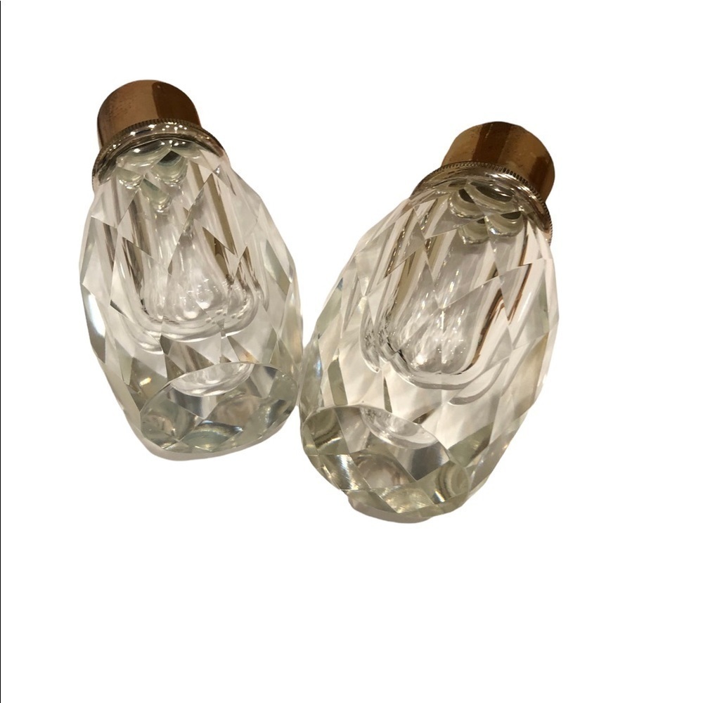 vintage Heavy Crystal Salt & Pepper - Picture 2 of 5